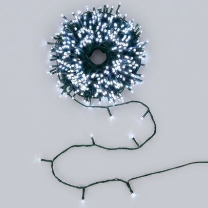 Aigostar - LED zonne-kerstsnoer 200xLED/8 functies 22m IP65 koel wit 800 mAh