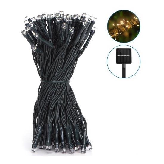 Aigostar - LED Solar ketting 100xLED/12m 300 mAh IP65 warm wit