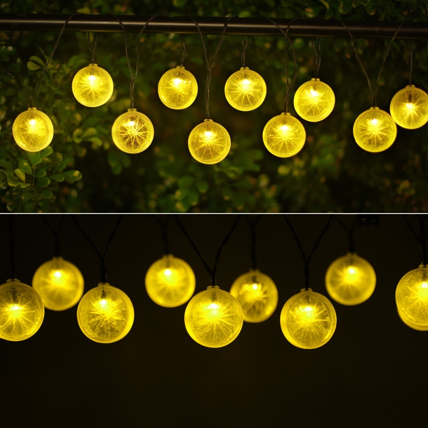 Aigostar - LED Solar ketting 10xLED/3,8m IP44 600 mAh warm wit