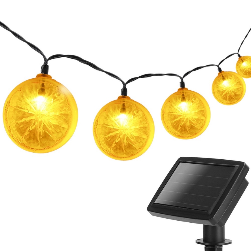 Aigostar - LED Solar ketting 10xLED/3,8m IP44 600 mAh warm wit