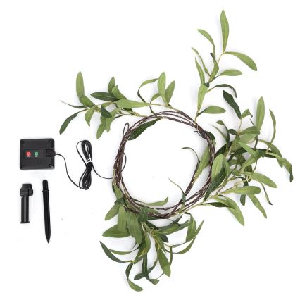 Aigostar - LED Solar ketting 60xLED/4m IP65 warm wit olijf