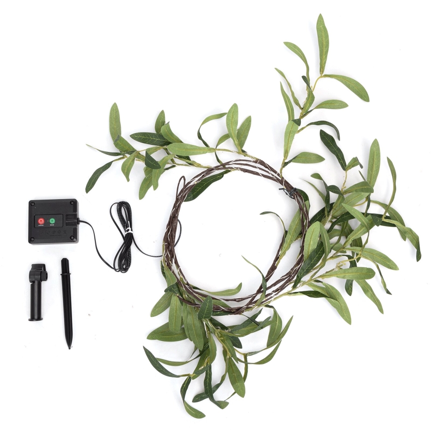 Aigostar - LED Solar ketting 60xLED/4m IP65 warm wit olijf