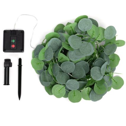 Aigostar - LED Solar ketting 70xLED/4x1m IP65 300 mAh warm wit eucalyptus