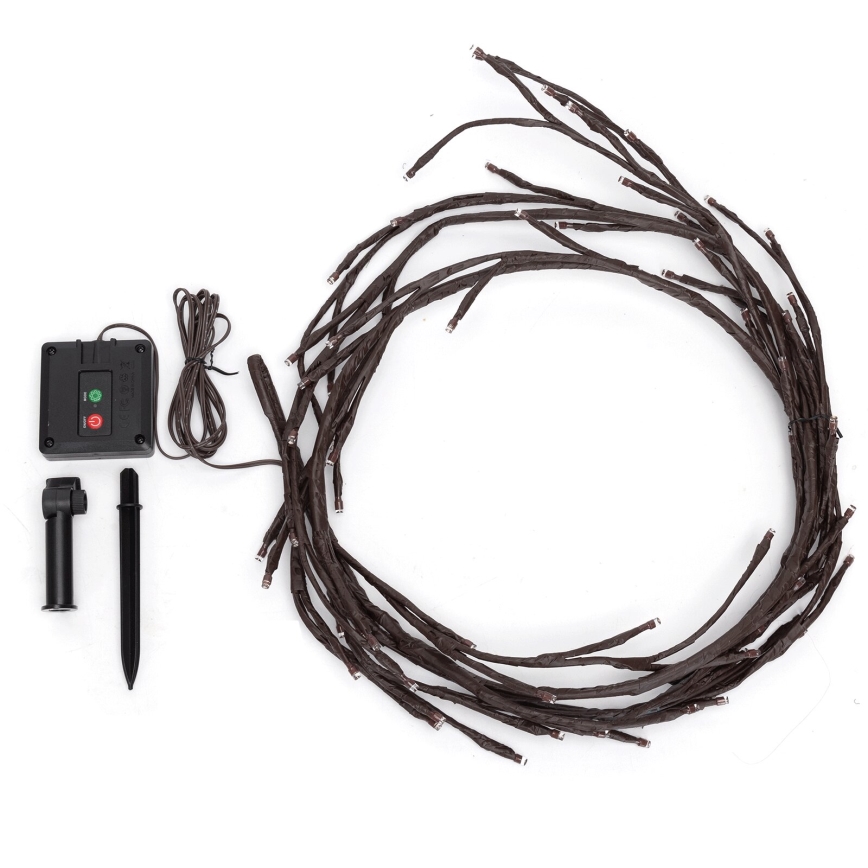 Aigostar - LED Solar ketting 72xLED/4m IP65 300 mAh warm wit boomtakken