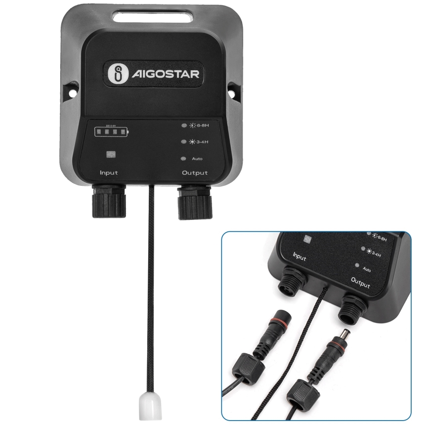 Aigostar - LED Solar kroonluchter 2xLED/70W/12V 12000 mAh 6500K diameter 12 cm + afstandsbediening