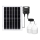 Aigostar - LED Solar kroonluchter met sensor 2xLED/70W/12V 12000 mAh 6500K diameter 12 cm + afstandsbediening