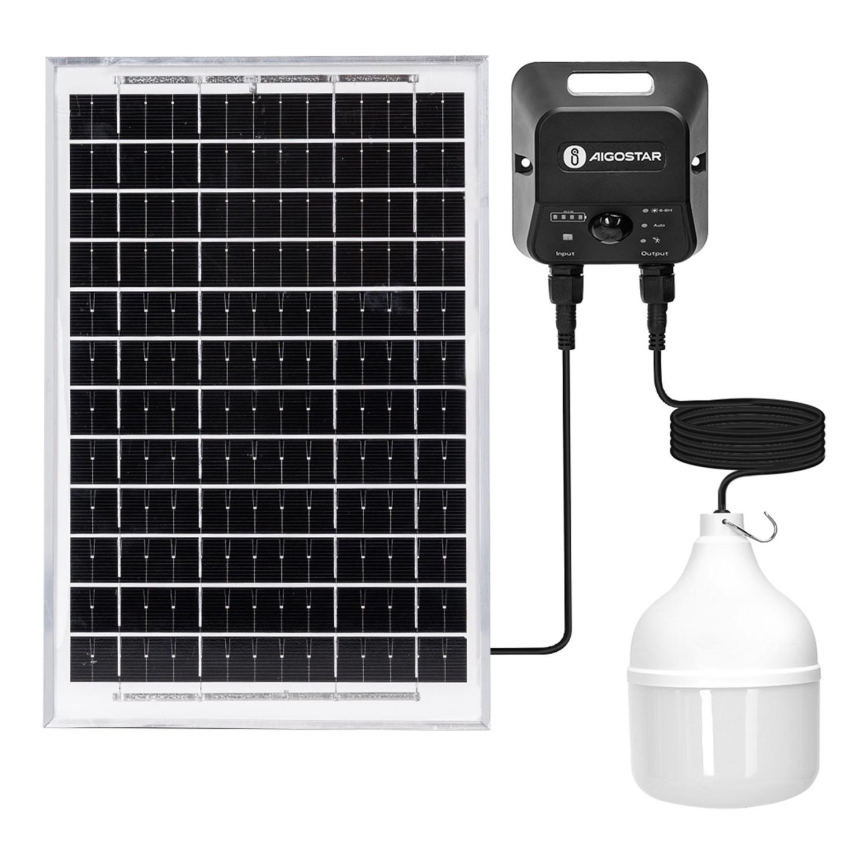 Aigostar - LED Solar kroonluchter met sensor LED/70W/12V 6000 mAh 6500K diameter 12 cm + afstandsbediening