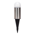 Aigostar - LED Solar lamp LED/0,006W/1,2V 20cm mat chroom 40 mAh 6500K IP44