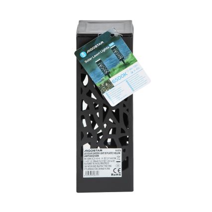 Aigostar - LED Solar lamp LED/0,006W/1,2V 28,5cm zwart 100 mAh 6500K  IP44