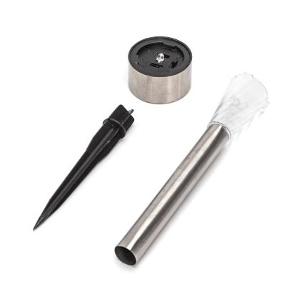 Aigostar - LED Solar lamp LED/0,006W/1,2V 40 mAh 29,5 cm mat chroom 6500K IP44
