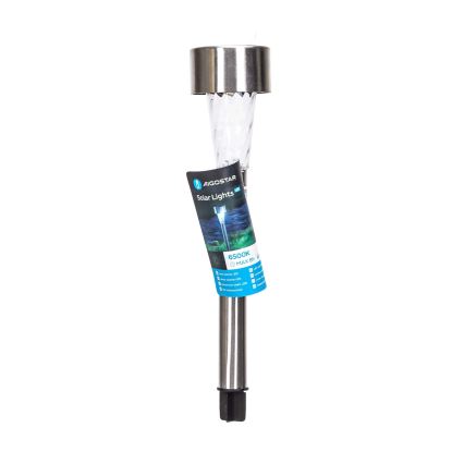 Aigostar - LED Solar lamp LED/0,006W/1,2V 40 mAh 29,5 cm mat chroom 6500K IP44