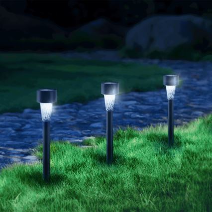 Aigostar - LED Solar lamp LED/0,006W/1,2V 29,5 cm zwart 6500K IP44