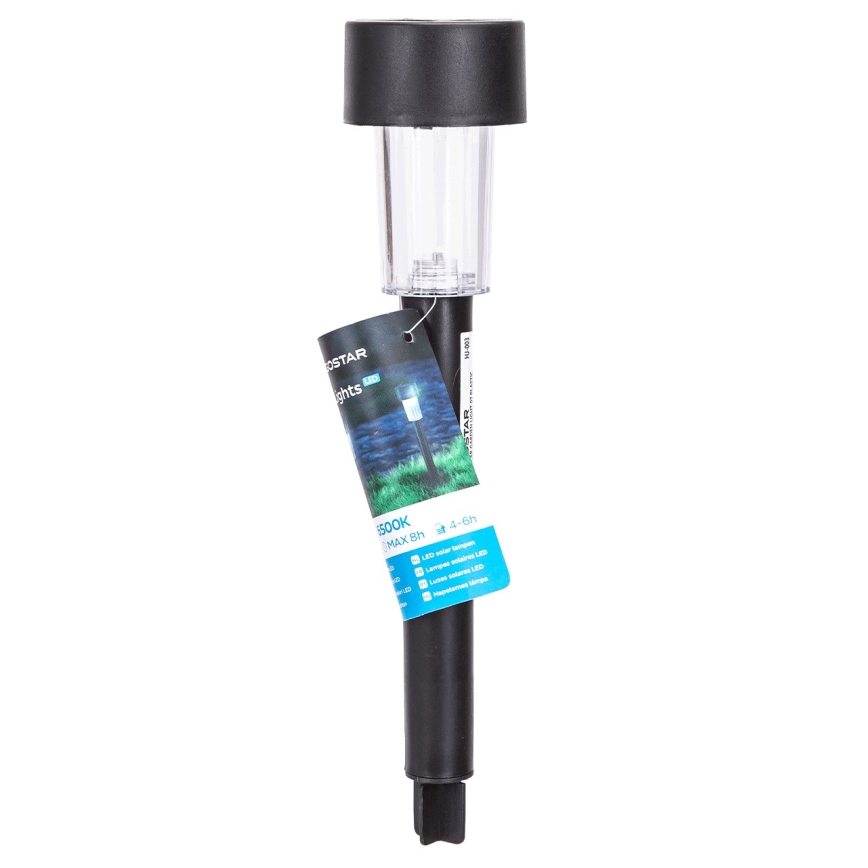 Aigostar - LED Solar lamp met schemersensor ​ LED/0,006W/1,2V 40 mAh 29,5 cm zwart 6500K IP44