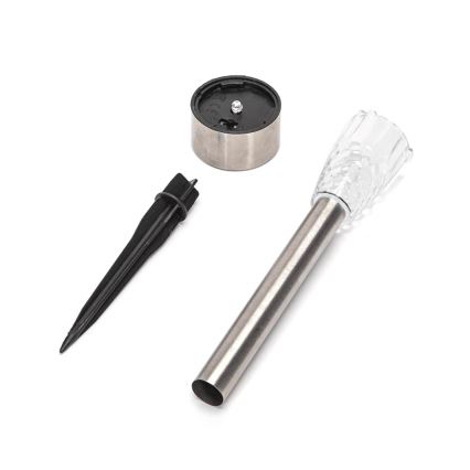 Aigostar - LED Solar lamp LED/0,006W/1,2V 40 mAh 29,7 cm mat chroom 6500K IP44