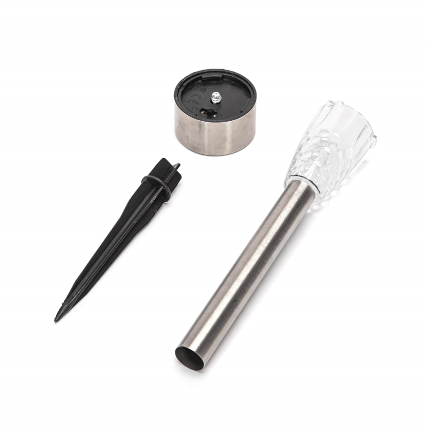 Aigostar - LED Solar lamp LED/0,006W/1,2V 40 mAh 29,7 cm mat chroom 6500K IP44