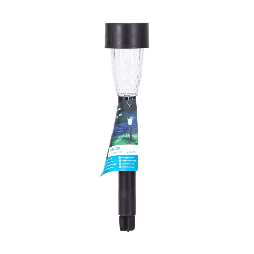 Aigostar - LED Solar lamp LED/0,006W/1,2V 40 mAh 29,7 cm zwart 6500K IP44