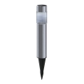 Aigostar - LED Solar lamp LED/0,006W/1,2V 31,5 cm 100 mAh mat chroom 6500K IP44