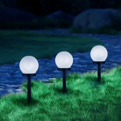 Aigostar - LED Solar lamp LED/0,006W/1,2V 33cm 40 mAh zwart 6500K IP44