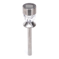 Aigostar - LED Solar lamp LED/0,006W/1,2V 35,5cm mat chroom 100 mAh 3000K IP44