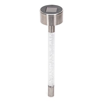Aigostar - LED Solar lamp LED/0,006W/1,2V 36,7cm mat chroom 2700K 40 mAh IP44