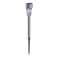 Aigostar - LED Solar lamp LED/0,006W/1,2V 40 mAh 29,7 cm mat chroom 6500K IP44