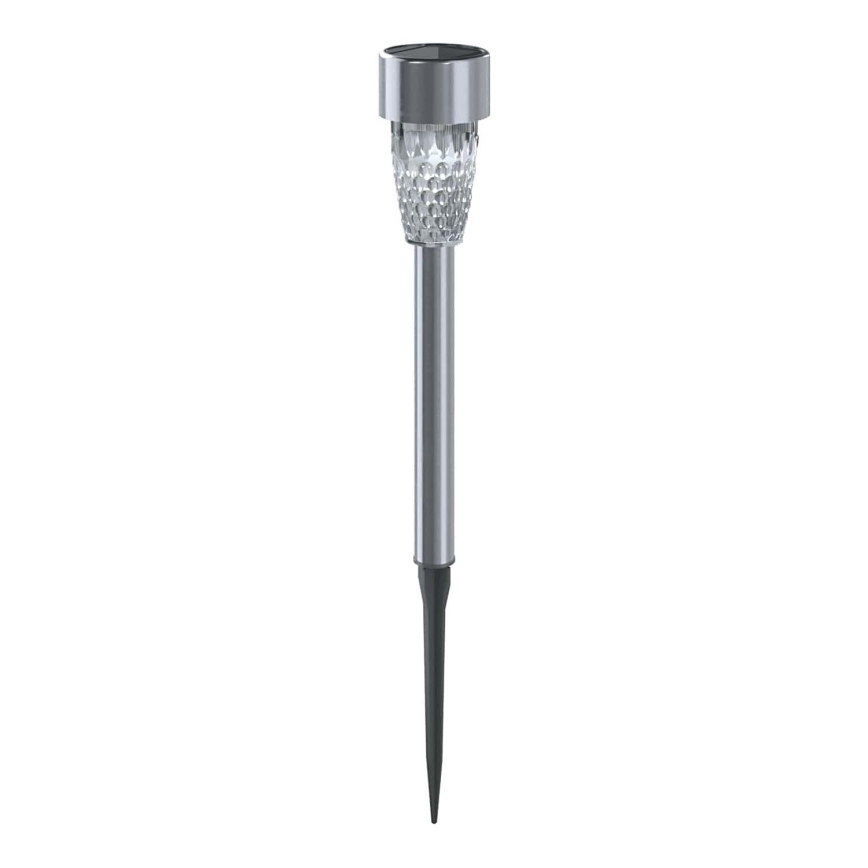 Aigostar - LED Solar lamp LED/0,006W/1,2V 40 mAh 29,7 cm mat chroom 6500K IP44