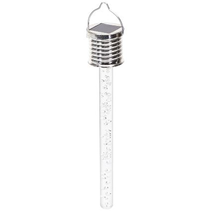 Aigostar - LED Solar lamp LED/0,006W/1,2V chroom 2700K IP44 40 mAh