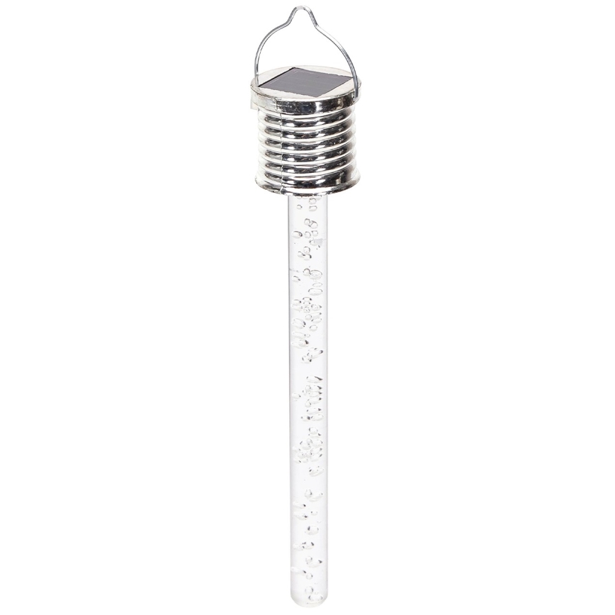 Aigostar - LED Solar lamp LED/0,006W/1,2V chroom 2700K IP44 40 mAh