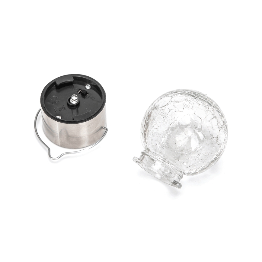 Aigostar - LED Solar lamp LED/0,006W/1,2V mat chroom 6500K 100 mAh IP44