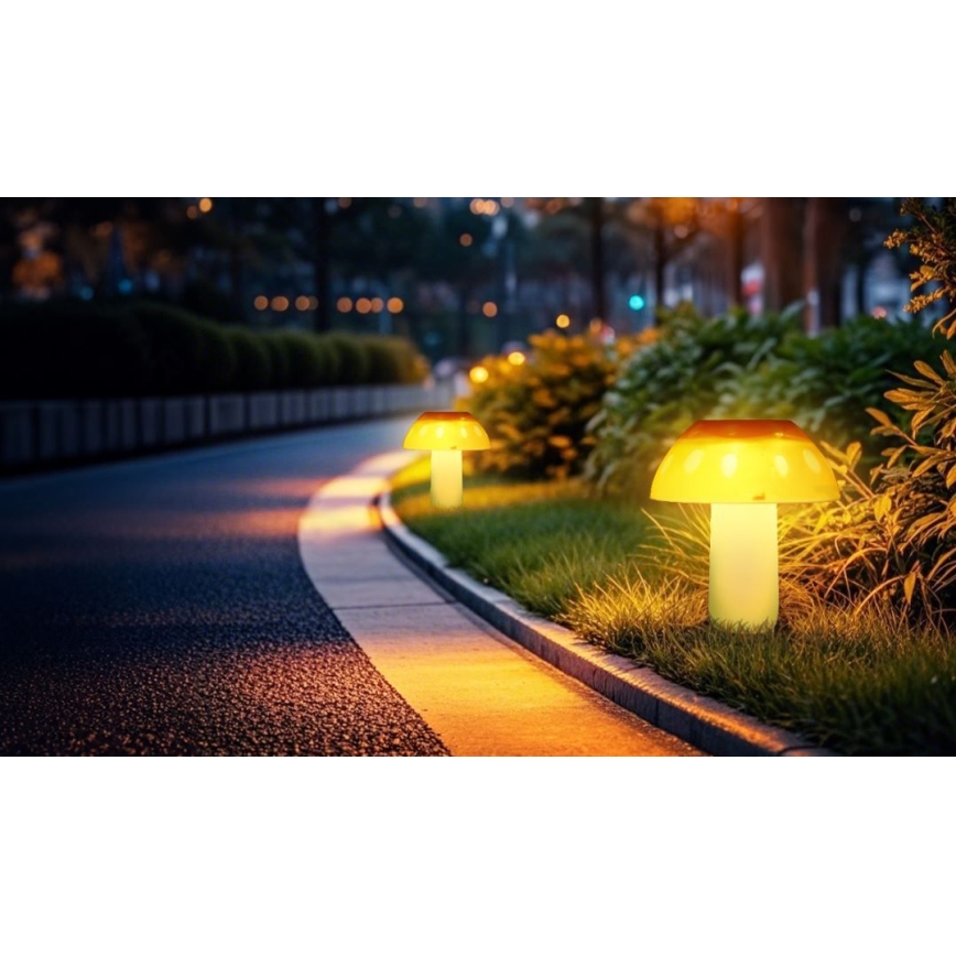 Aigostar - LED Solar lamp LED/0,024W/1,2V 200 mAh 2700K IP44 boletus