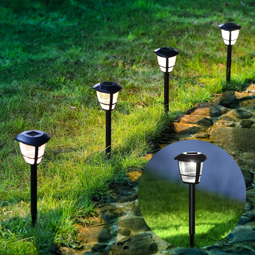 Aigostar - LED Solar lamp LED/0,06W/2V 100 mAh 33,8 cm 6500K IP44 zwart