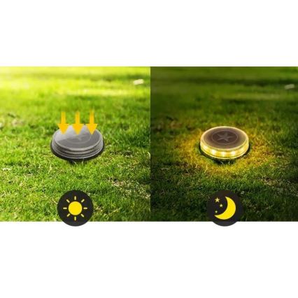 Aigostar - LED Solar lamp LED/0,6W/5,5V 24,5 cm 500 mAh 3200K IP66 zwart