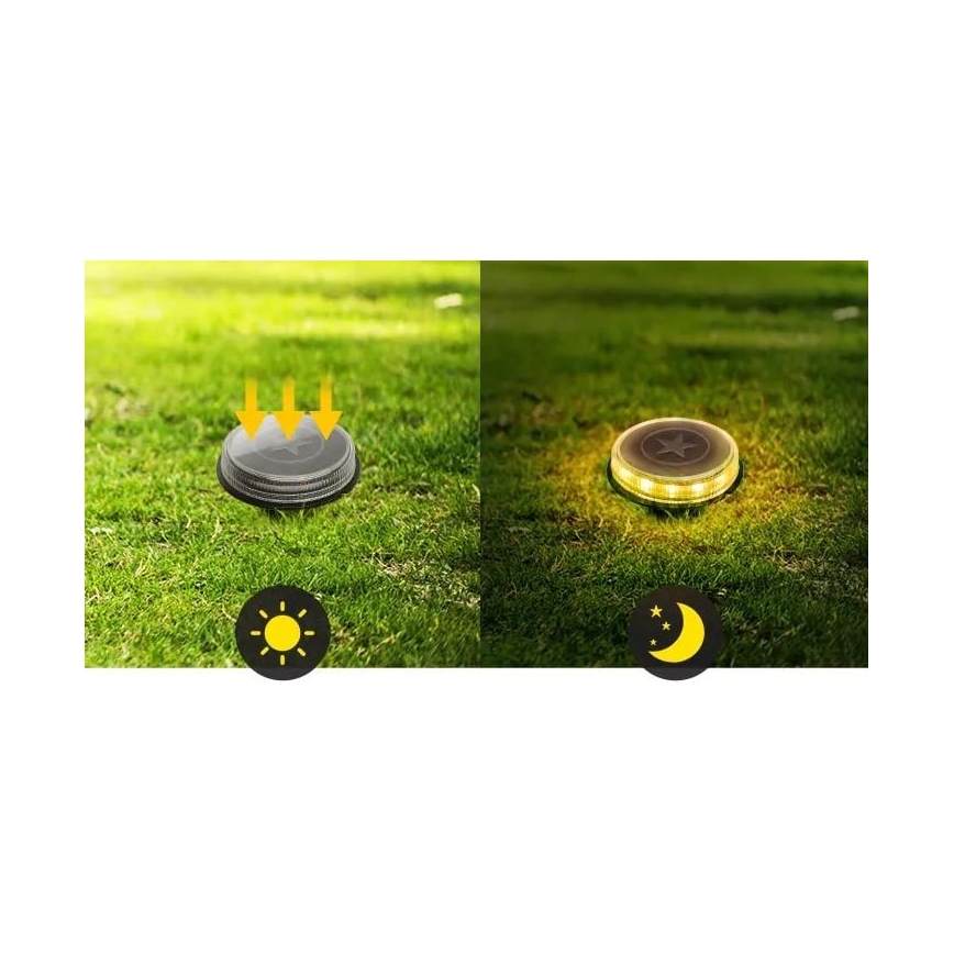Aigostar - LED Solar lamp LED/0,6W/5,5V 24,5 cm 500 mAh 3200K IP66 zwart