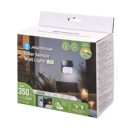 Aigostar - LED Solar lamp met bewegingssensor LED/2,4W/3,7V IP65
