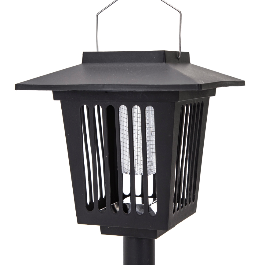 Aigostar - LED Solar lamp met een insectenval LED/0,03W/1,2V 55,2cm zwart 6500K 300 mAh IP44