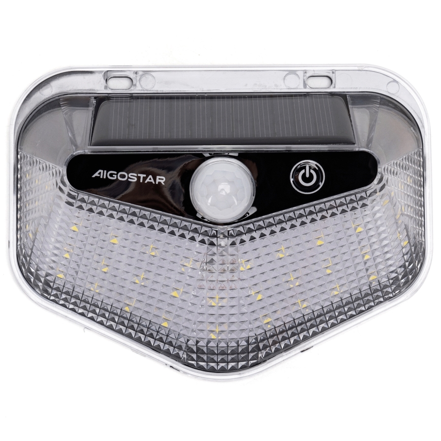 Aigostar - LED Solar Lamp met Sensor LED/3.7V 6500K 500 mAh IP65 Black