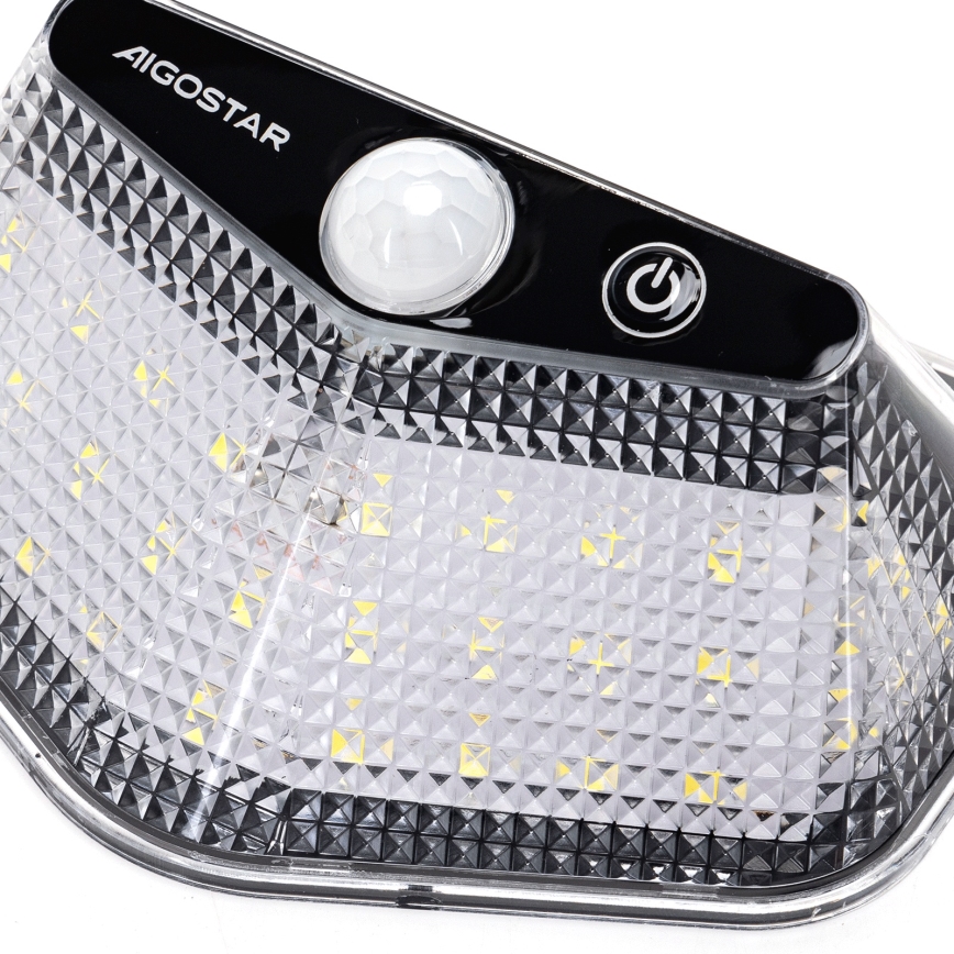 Aigostar - LED Solar Lamp met Sensor LED/3.7V 6500K 500 mAh IP65 Black