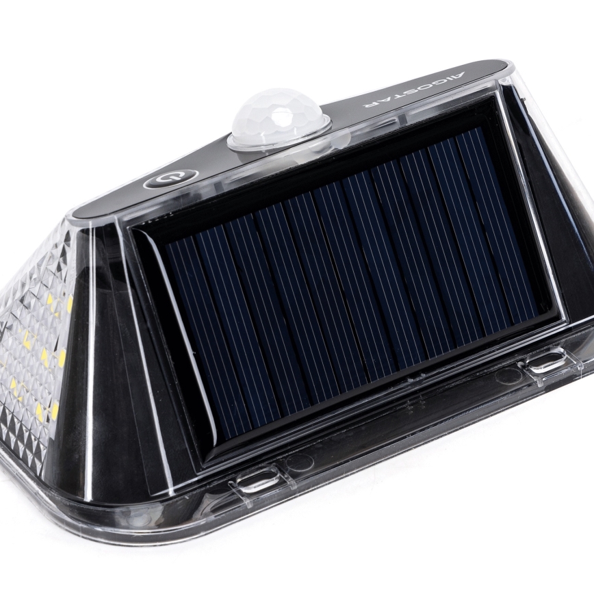 Aigostar - LED Solar Lamp met Sensor LED/3.7V 6500K 500 mAh IP65 Black