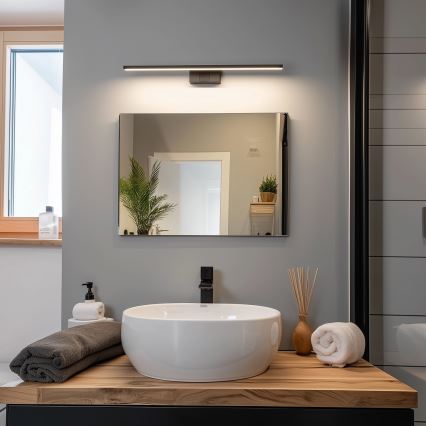 Aigostar - LED-spiegelverlichting voor de badkamer LED/12W/230V 4000K 60 cm IP44 zwart