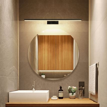 Aigostar - LED-spiegelverlichting voor de badkamer LED/12W/230V 4000K 60 cm IP44 zwart