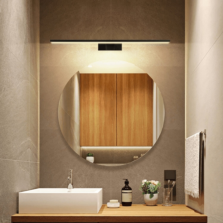 Aigostar - LED-spiegelverlichting voor de badkamer LED/12W/230V 4000K 60 cm IP44 zwart