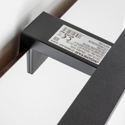 Aigostar - LED-spiegelverlichting voor de badkamer LED/12W/230V 4000K 60 cm IP44 zwart
