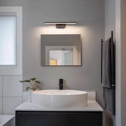 Aigostar - LED-spiegelverlichting voor de badkamer LED/8W/230V 4000K 40 cm IP44 zwart