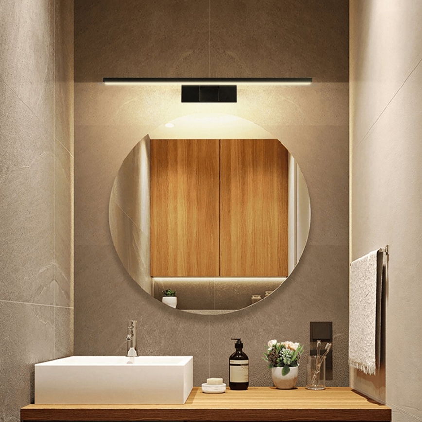 Aigostar - LED-spiegelverlichting voor de badkamer LED/8W/230V 4000K 40 cm IP44 zwart