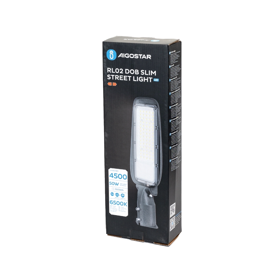 Aigostar - LED straatlamp SLIM LED/50W/230V 6500K IP65