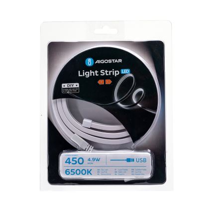 Aigostar - LED Strip 1m LED/4,9W/5V 6500K IP65