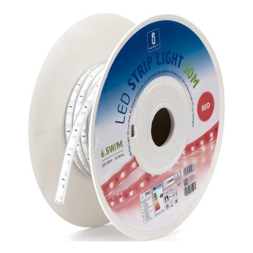Aigostar - LED Strip LED/3,25W/230V 50m rood IP65