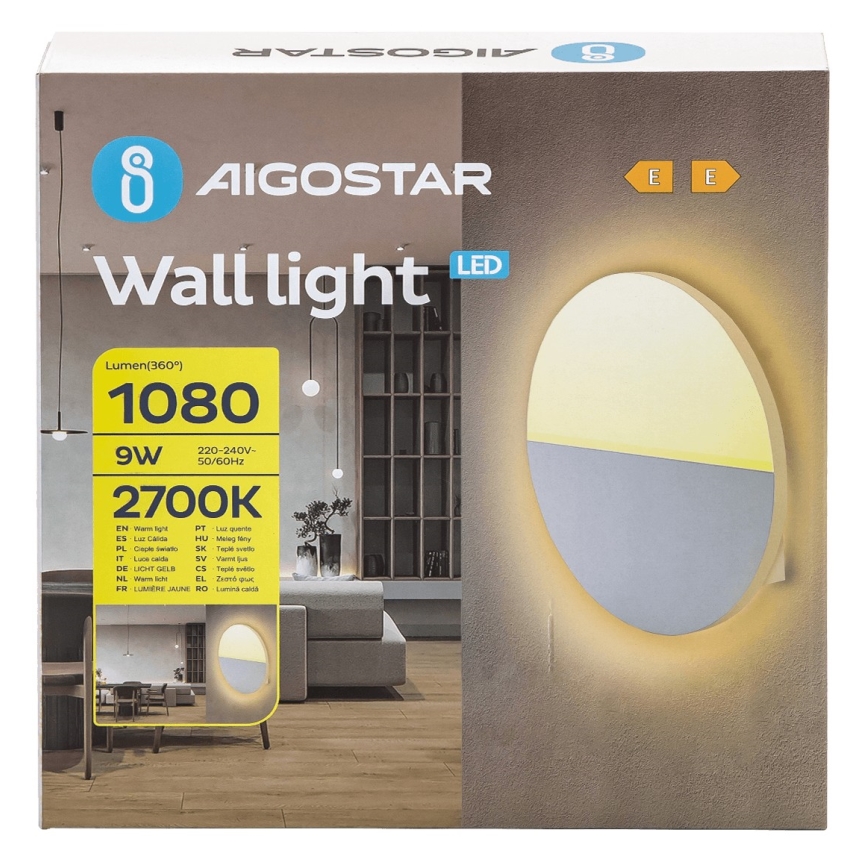 Aigostar - LED wand verlichting LED/9W/230V 2700K wit