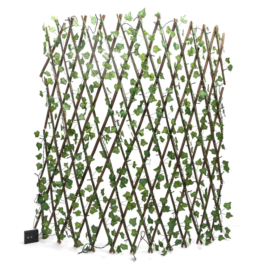 Aigostar - LED zonnedecoratie 148xLED/2x1,2m IP65 300 mAh warmwit ivy