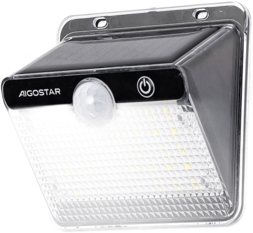 Aigostar LED Zonne-energie Buitenlamp met Sensor LED/3,7V 6500K 1200 mAh IP65 Zwart